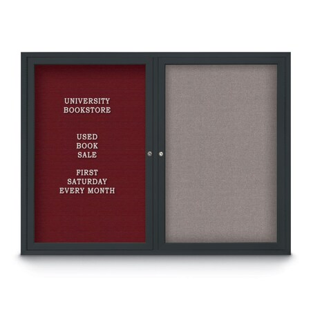 United Visual Products Corkboard, Surf/Bronze, 24" x 36" UV450HI-BRONZE-SURF